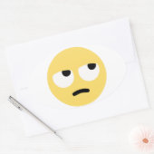 emoji oogrollen ovale sticker (Envelop)