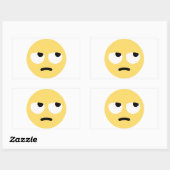 emoji oogrollen rechthoekige sticker (Vel)
