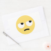 emoji oogrollen rechthoekige sticker (Envelop)