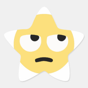emoji oogrollen ster sticker