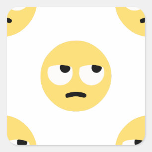 emoji oogrollen vierkante sticker