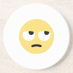 emoji oogrollen zandsteen onderzetter