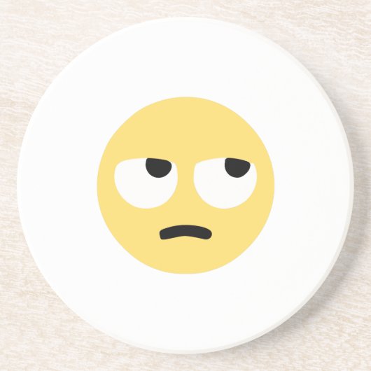 emoji oogrollen zandsteen onderzetter (Voorkant)