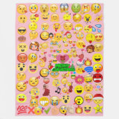 emoji-overbelasting fleece deken (Voorkant)