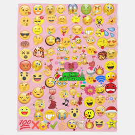 emoji-overbelasting fleece deken