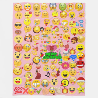 emoji-overbelasting fleece deken