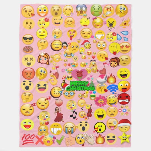 emoji-overbelasting fleece deken (Voorkant)