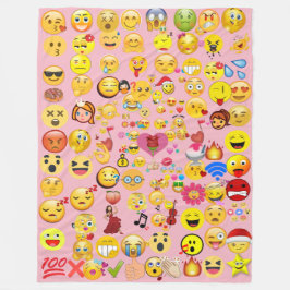 emoji-overbelasting fleece deken