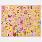 emoji-overbelasting fleece deken (Voorkant (Horizontaal))