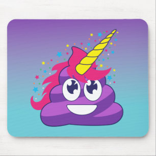 Emoji Paarse Unicorn Poop Muismat