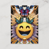 Emoji-pakkettoevoegingen, leuk bedankt voor vlinde visitekaartje (Voorkant)