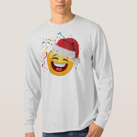 emoji party happy Kerstmas design voor kersthemden T-shirt (Voorkant)