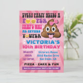 Emoji Party Pooper Girl Birthay Kaart (Staand voorkant)