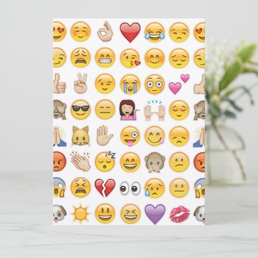 emoji party-uitnodiging kaart (Staand voorkant)