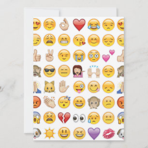 emoji party-uitnodiging kaart