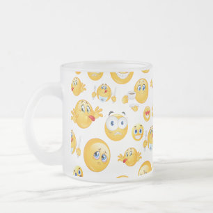 Emoji-patroon Matglas Koffiemok