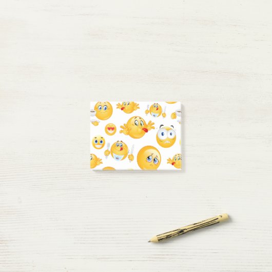 Emoji-patroon Post-it® Notes (Op bureau)