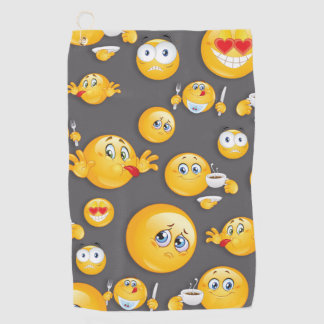 Emoji Pattern 2 Golfhanddoek