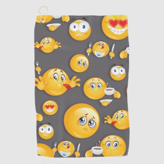 Emoji Pattern 2 Golfhanddoek (Voorkant)