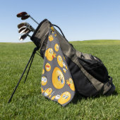 Emoji Pattern 2 Golfhanddoek (Groen)
