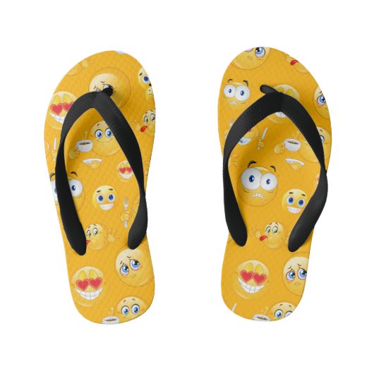 Emoji Pattern 2 Kinder Teenslippers (Voetbed)