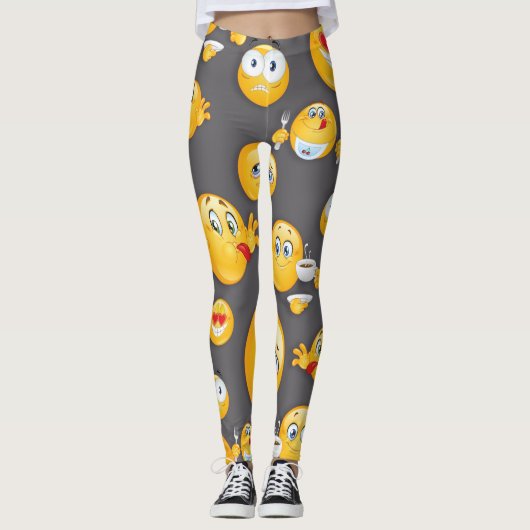 Emoji Pattern 2 Leggings (Voorkant)