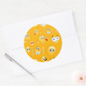 Emoji Pattern 2 Ronde Sticker (Envelop)