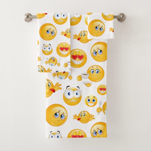 Emoji Pattern Bad Handdoek (Insitu)