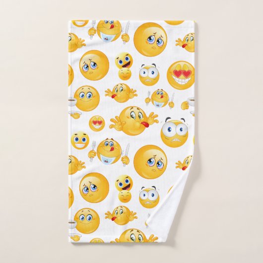 Emoji Pattern Bad Handdoek (Handdoek)