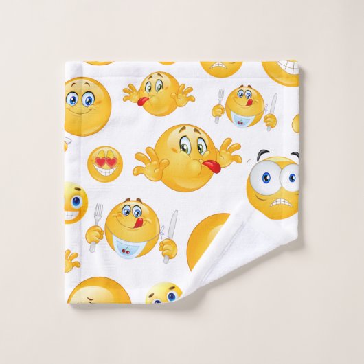 Emoji Pattern Bad Handdoek (Wasdoekje)