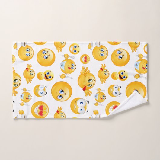 Emoji Pattern Bad Handdoek (Handdoek)