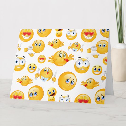 Emoji Pattern Bedankkaart (Voorkant)