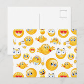 Emoji Pattern Feestdagenkaart (Voorkant / Achterkant)