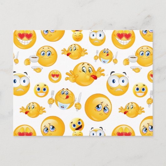 Emoji Pattern Feestdagenkaart (Voorkant)