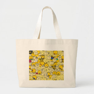 Emoji Pattern Grote Tote Bag