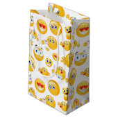Emoji Pattern Klein Cadeauzakje (Achterkant Gekanteld)