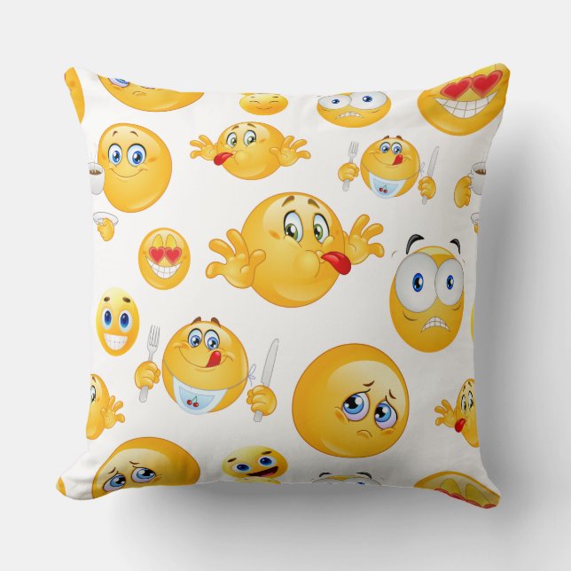 Emoji Pattern Kussen (Voorkant)