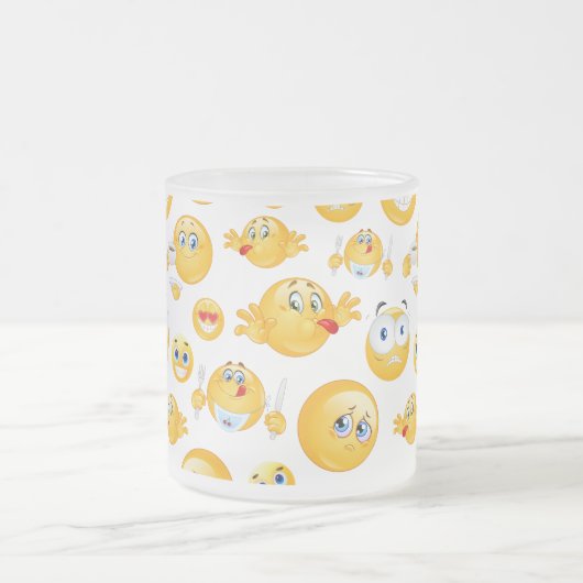 Emoji Pattern Matglas Koffiemok (Center)