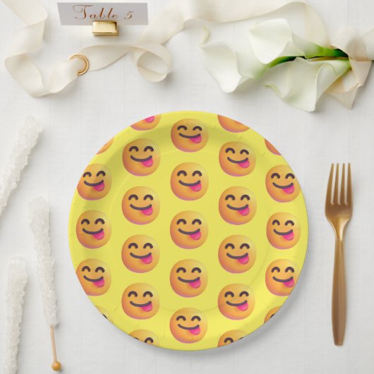 Emoji Pattern Papieren Bordje (Huwelijk)
