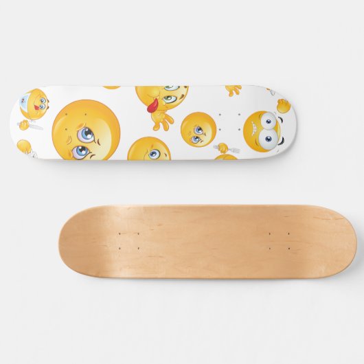 Emoji Pattern Persoonlijk Skateboard (Horizontaal)