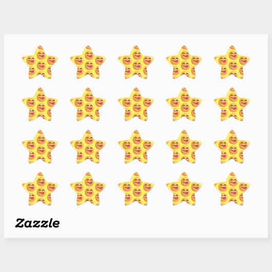 Emoji Pattern Ster Sticker (Vel)