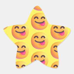 Emoji Pattern Ster Sticker
