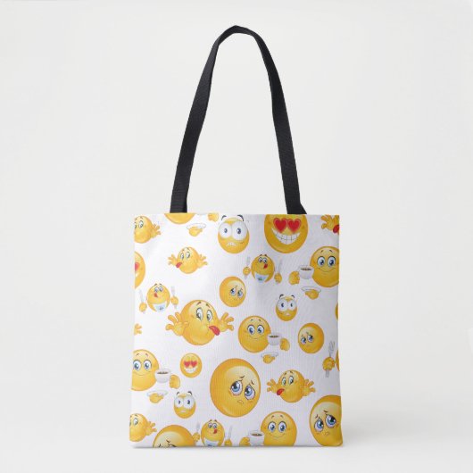 Emoji Pattern Tote Bag (Voorkant)