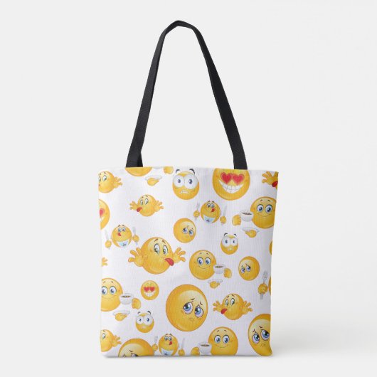 Emoji Pattern Tote Bag (Achterkant)