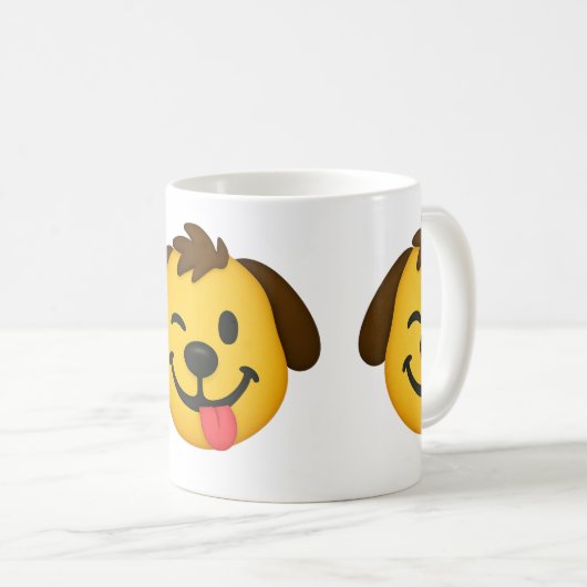 Emoji Perro Divertido – Estilo Kawaii para Amantes Koffiemok (Voorkant rechts)