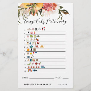 Emoji Pictionary   BABY SHOWER