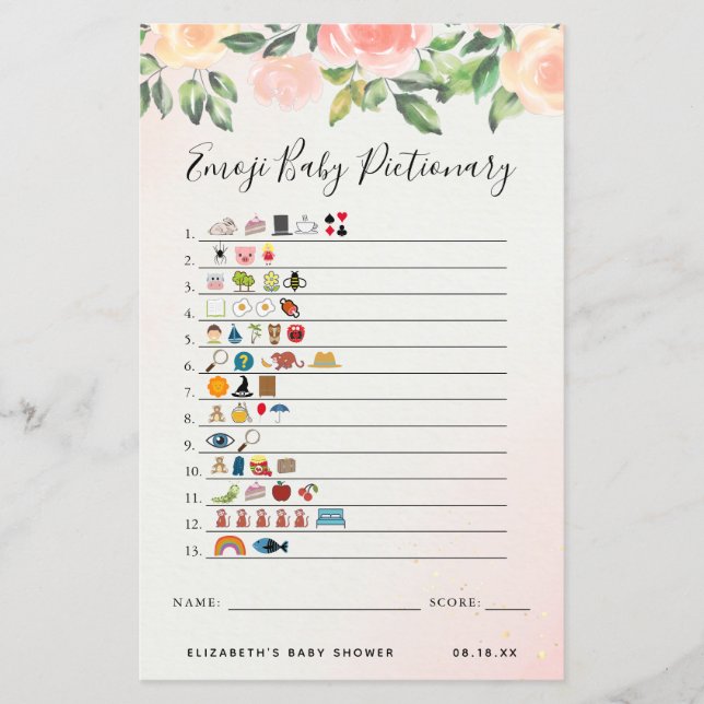 Emoji Pictionary | BABY SHOWER (Voorkant)