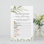 Emoji pictionary baby shower game Gold Greenery (Staand voorkant)