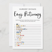 Emoji pictionary baby shower game seksneutraal kaart (Voorkant)