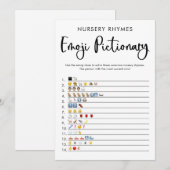 Emoji pictionary baby shower game seksneutraal kaart (Voorkant / Achterkant)